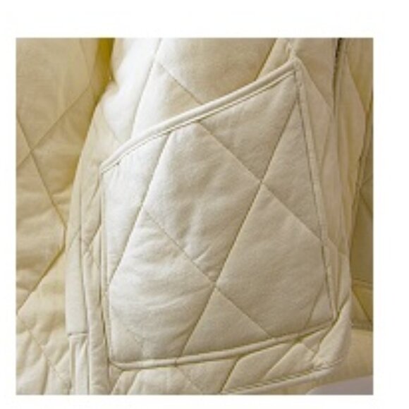Wild Fable Unisex Adult Light Beige Hooded Quilted Jacket  -  Size Small - Picture 6 of 8